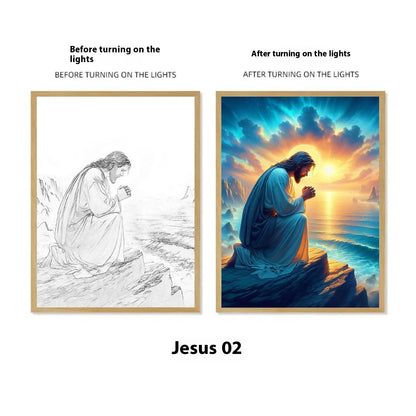 Jesus Light-up Art Work